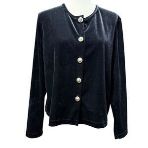 Diane von Furstenberg The Color Authority Velvet Cardigan Jacket Large Luxury